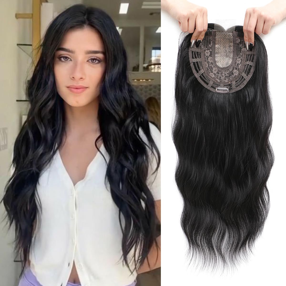 PANEWAY 20“ Hair Topper Wavy Curls