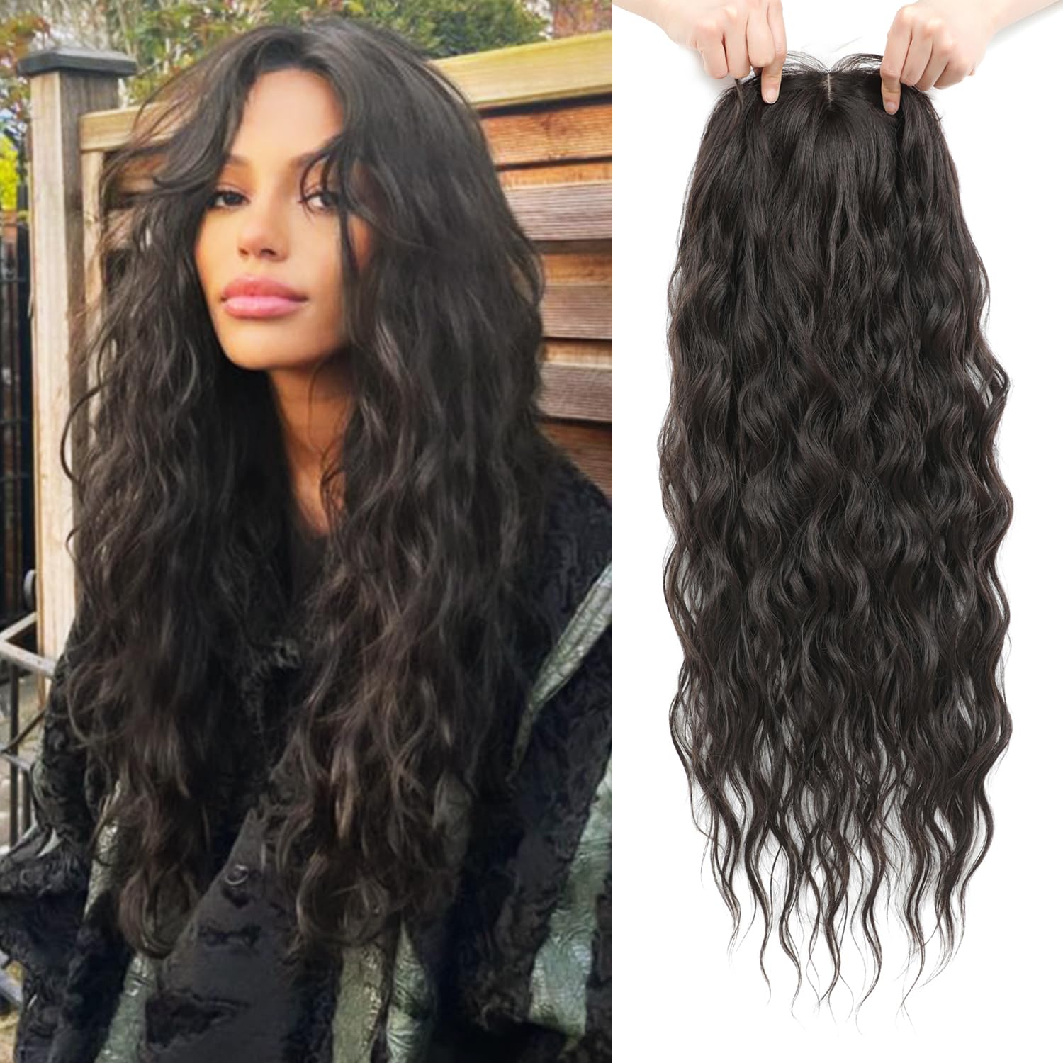 PANEWAY 26"Women's Synthetic Long Curly Hair Extensions, for Adding Volume