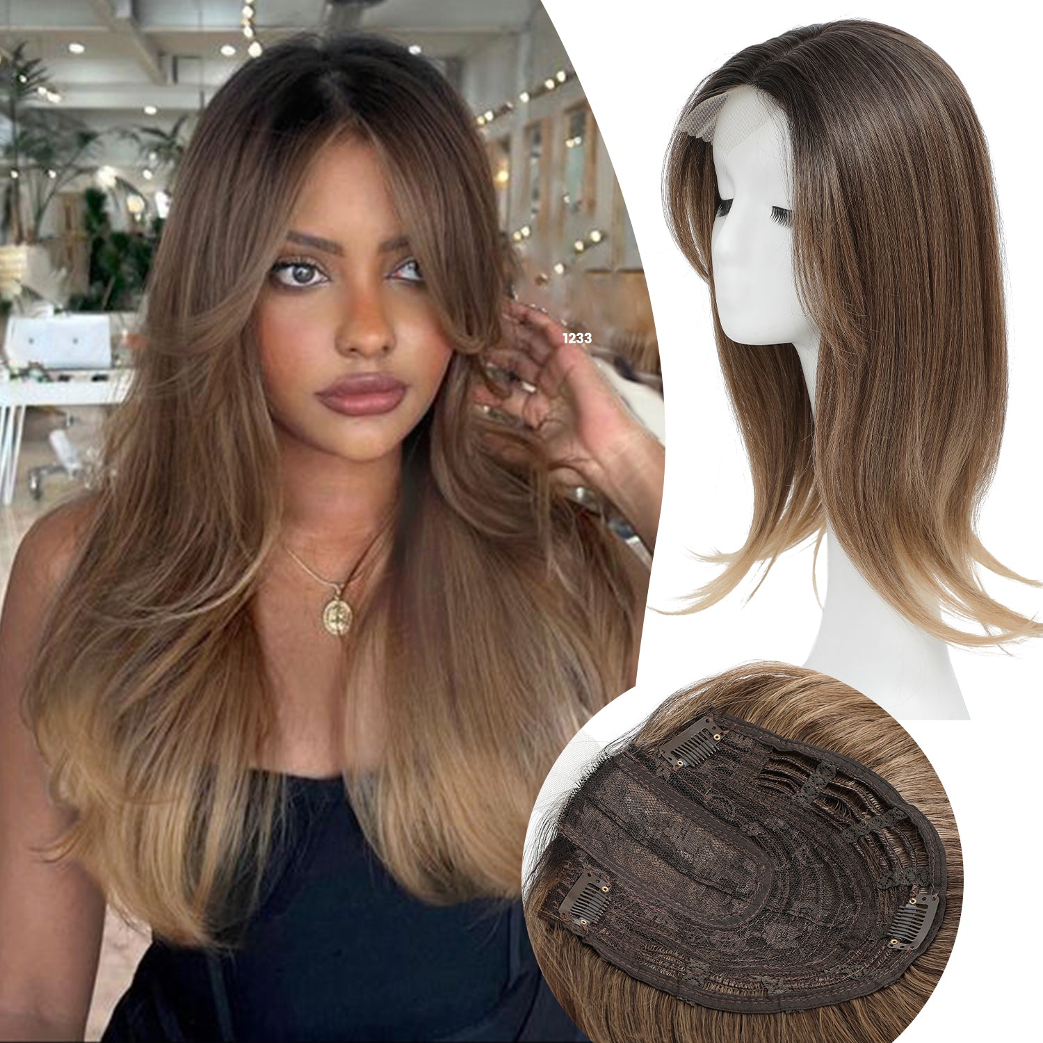 PANEWAY 18" Straight Hair Topper