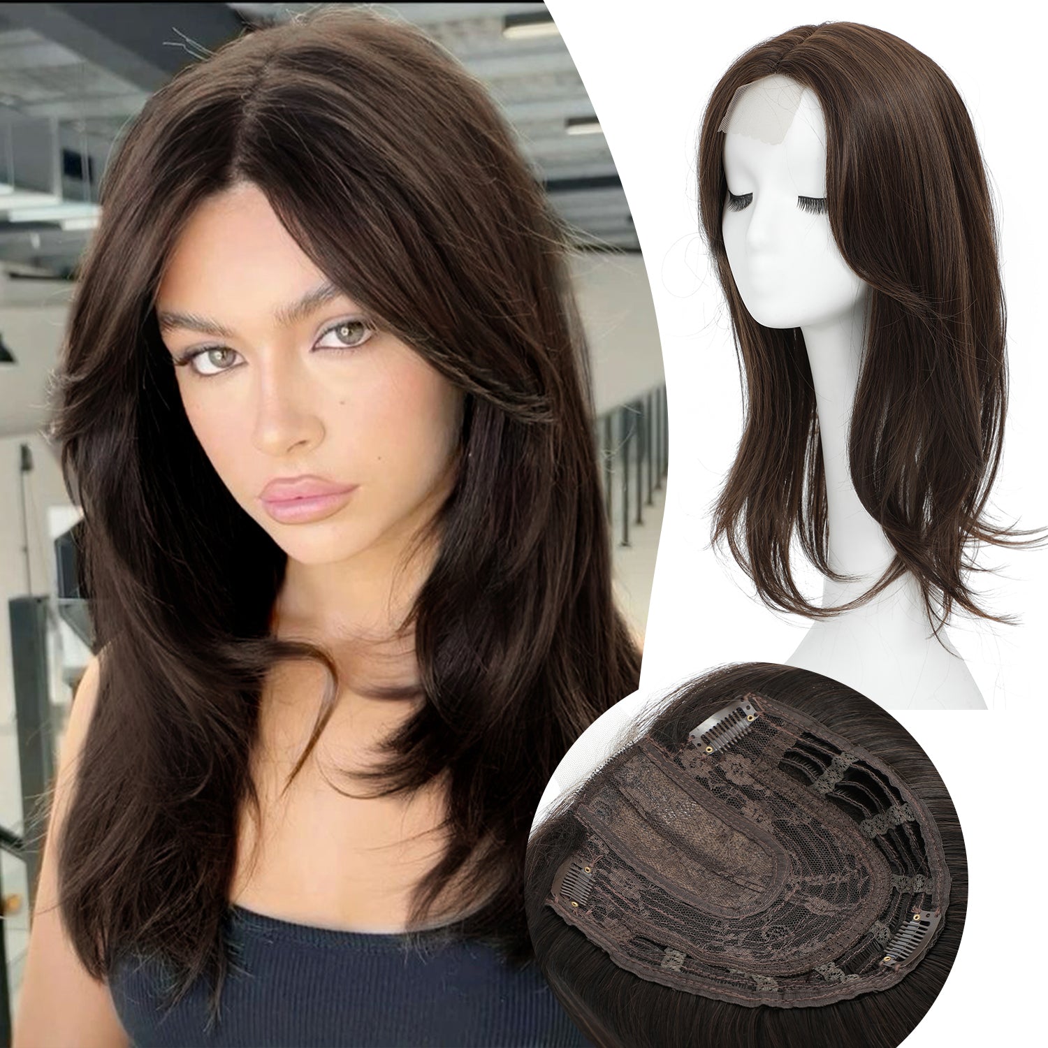 PANEWAY 18" Straight Hair Topper