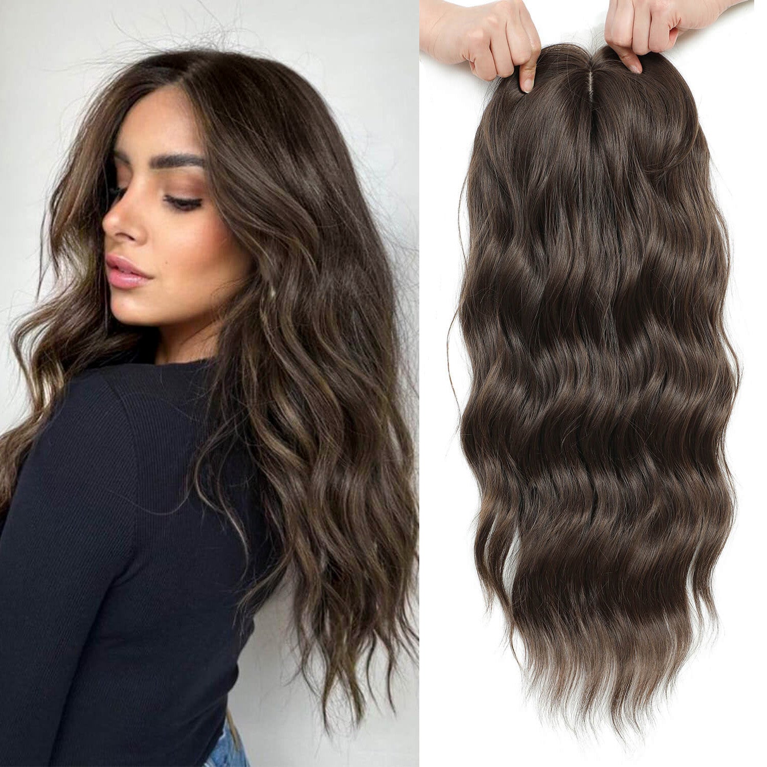 PANEWAY 20“ Hair Topper Wavy Curls