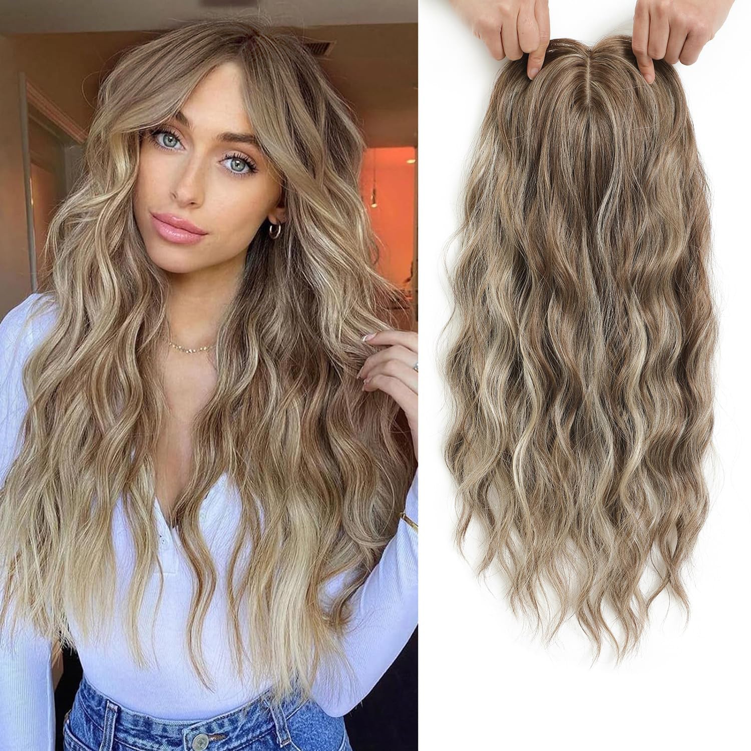 PANEWAY 20“ Hair Topper Wavy Curls