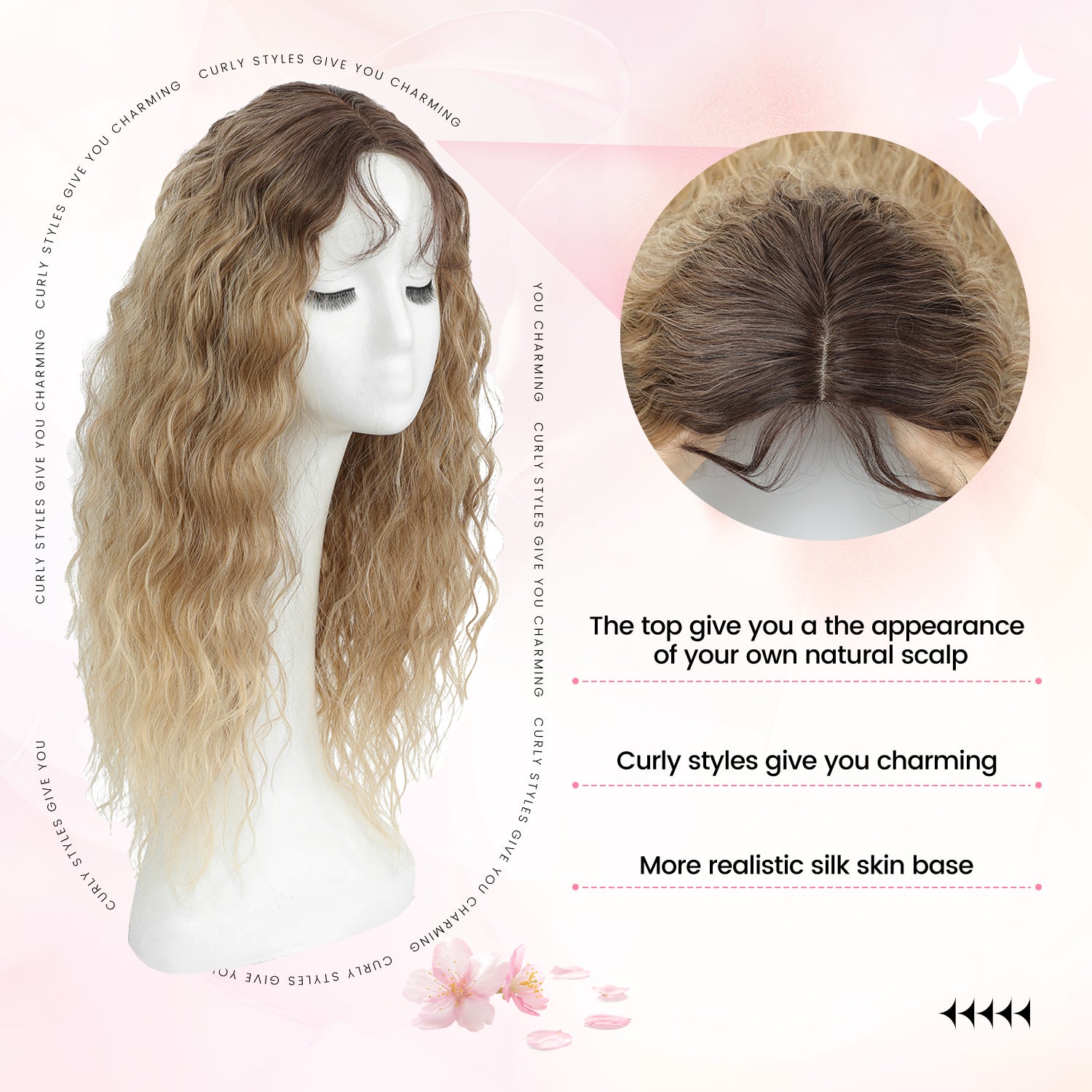 PANEWAY 20" Hairpiece Synthetic Curls