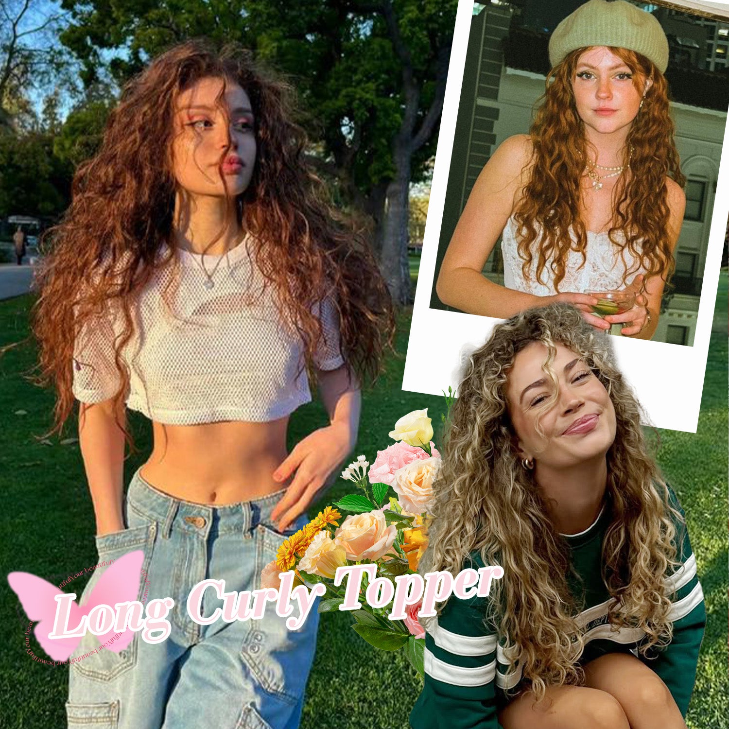 PANEWAY 20" Hairpiece Synthetic Curls