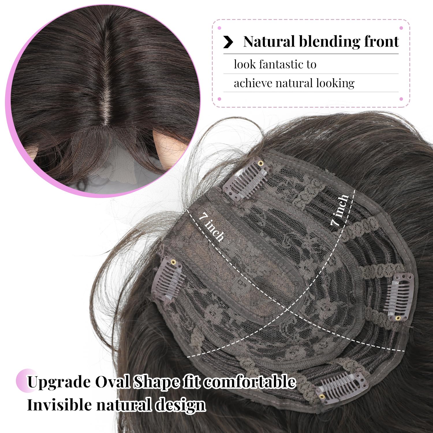 PANEWAY 26"Women's Synthetic Long Curly Hair Extensions, for Adding Volume