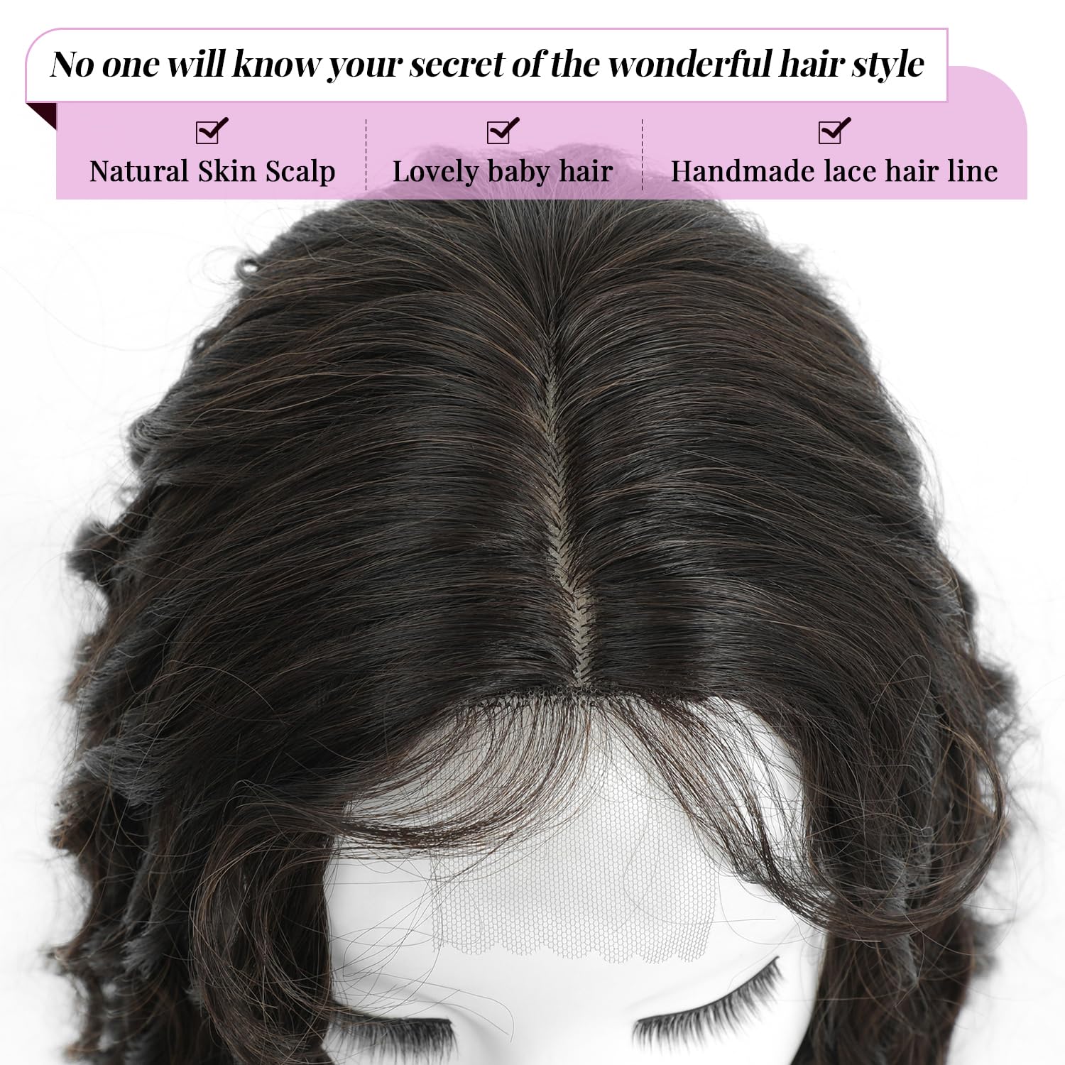 PANEWAY 26"Women's Synthetic Long Curly Hair Extensions, for Adding Volume