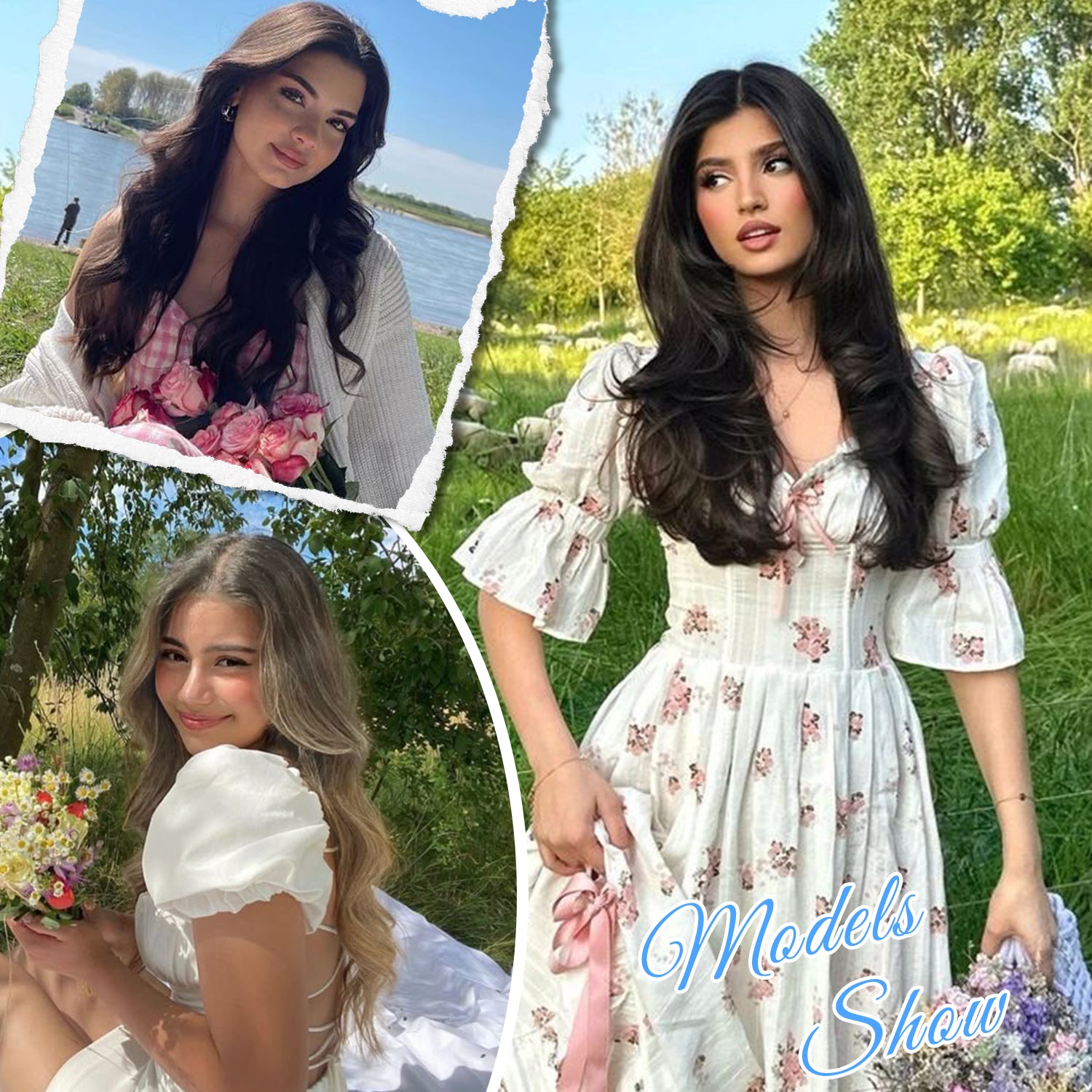 PANEWAY 20" Extensions Clip in Hair Extension V-Shaped  1PCS Thick