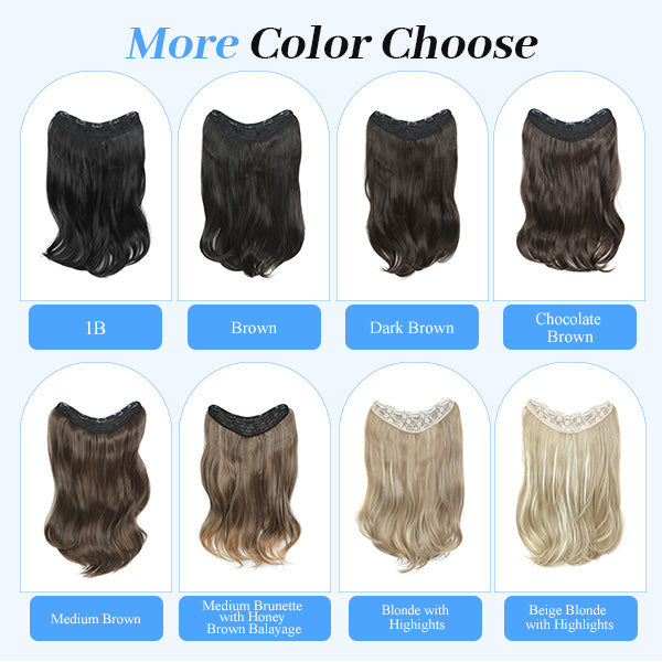 PANEWAY 20" Extensions Clip in Hair Extension V-Shaped  1PCS Thick