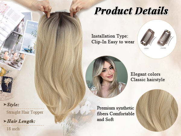 PANEWAY 18" Straight Hair Topper