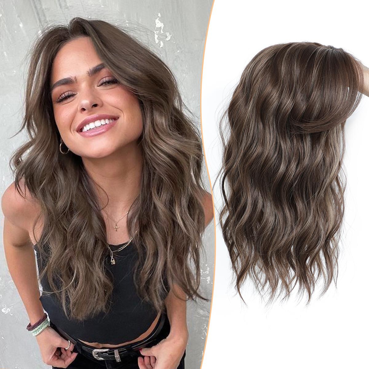 PANEWAY 16" Hair Topper Wavy Curls