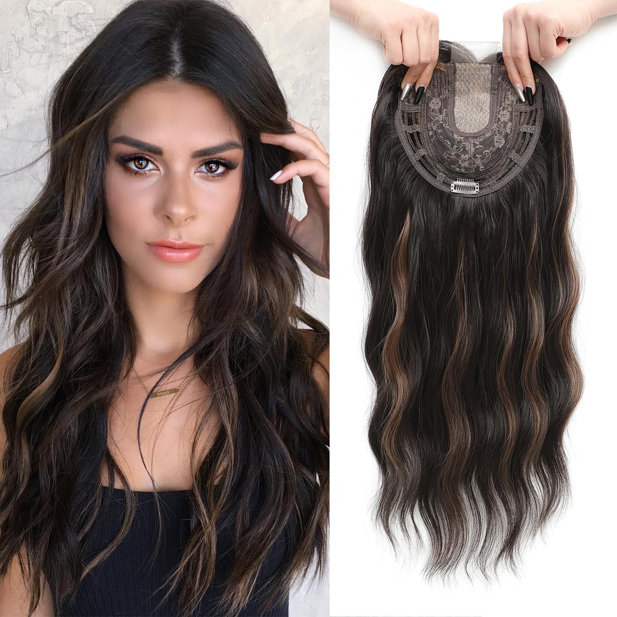 PANEWAY 20“ Hair Topper Wavy Curls