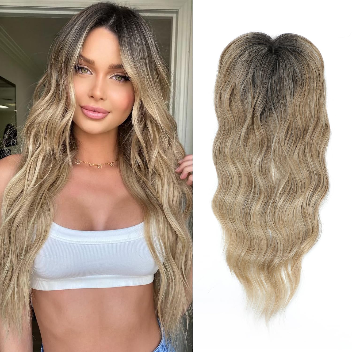 PANEWAY 20“ Hair Topper Wavy Curls