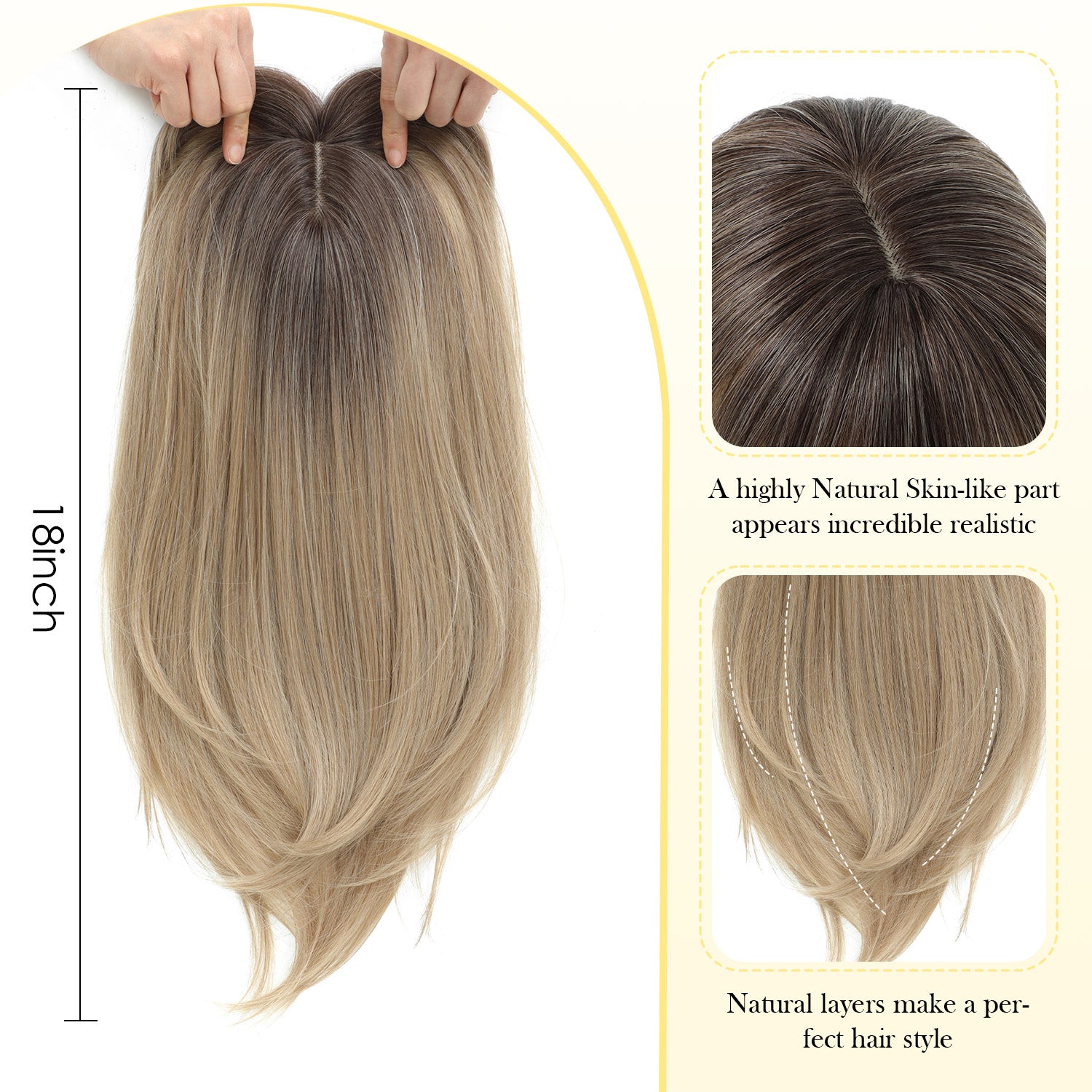 PANEWAY 18" Straight Curtain Bangs