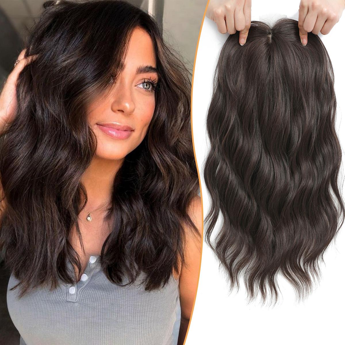 PANEWAY 16" Hair Topper Wavy Curls